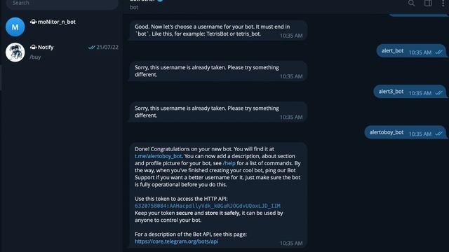 Telegram bot automation (How to generate bot token and chat Id) смотреть онлайн