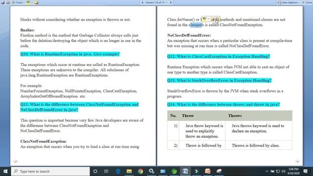 Java Exception Handling Interview Questions and Answers смотреть онлайн