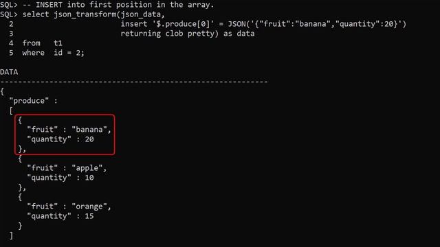 JSON_TRANSFORM in Oracle Database 21c смотреть онлайн