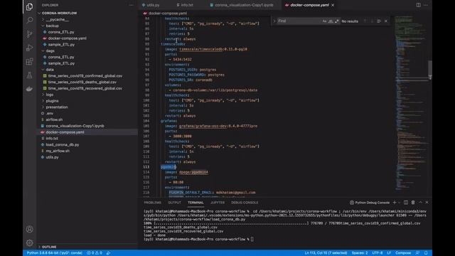 Python ETL tutorial with Apache airflow, postgreSQL, Grafana, and pgAdmin смотреть онлайн