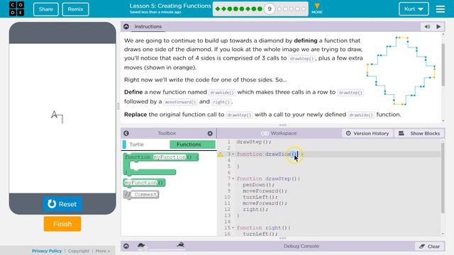 Creating Functions Lesson 5.9 Tutorial with Answers Code.org CS Principles смотреть онлайн