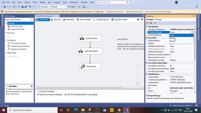 How to Implement Checkpoints in SSIS | SSIS Tutorials смотреть онлайн