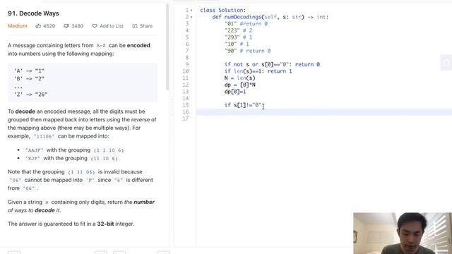 Leetcode - Decode Ways (Python) смотреть онлайн