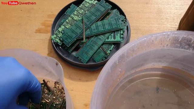 How much gold in 1kg DDR ram? Gold recovery from 1kg DDR ram / chip / Gold recovery - refining / смотреть онлайн