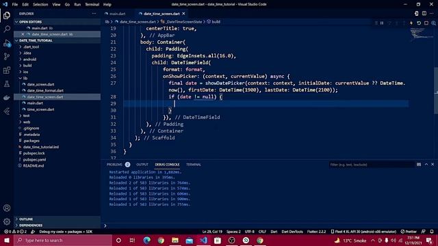 How to Combine Date & Time together in text field using Flutter | Part 4 смотреть онлайн