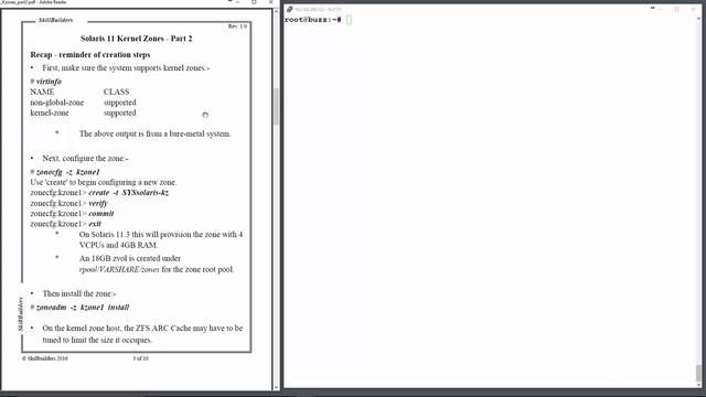 How to Reconfigure Solaris 11 Kernel Zones Resources Lesson 1 смотреть онлайн