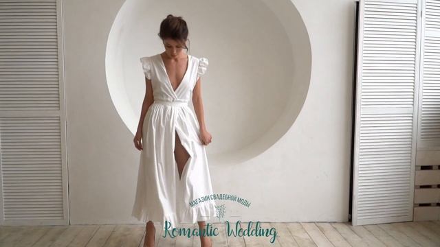 Модное платье невесты! Хлопковое платье на свадьбу! смотреть онлайн