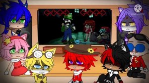 Sonic Characters React To Mario Madness FNF MOD // GCRV // FNF
