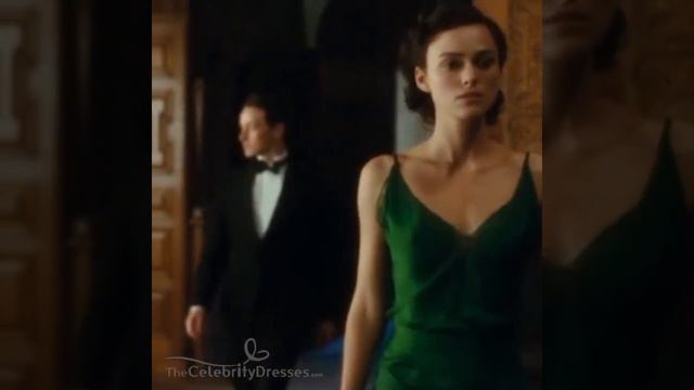 Keira Knightley Green Vintage Evening Dress In Movie Atonement