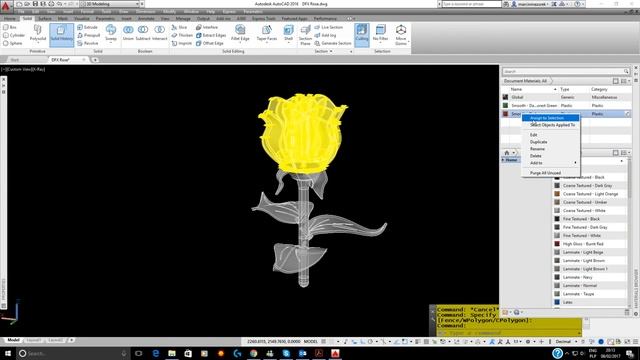 Rose in AutoCad смотреть онлайн