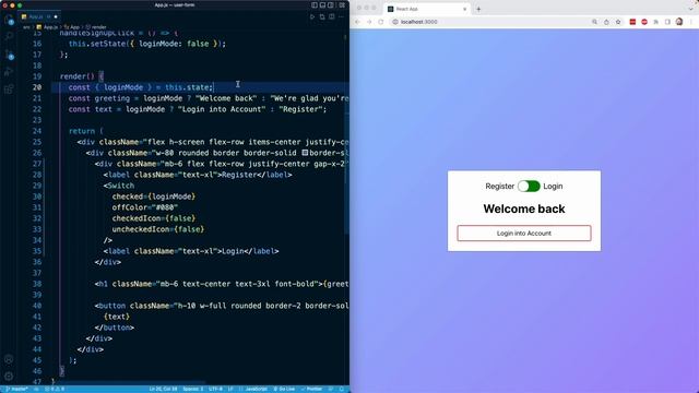 React Masterclass #124 - Use React Switch in App Component смотреть онлайн