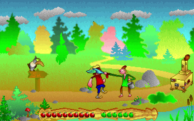 Ворона, или Как Иван-дурак за кладом ходил (1992, DOSBox, Walkthrough, Easy)