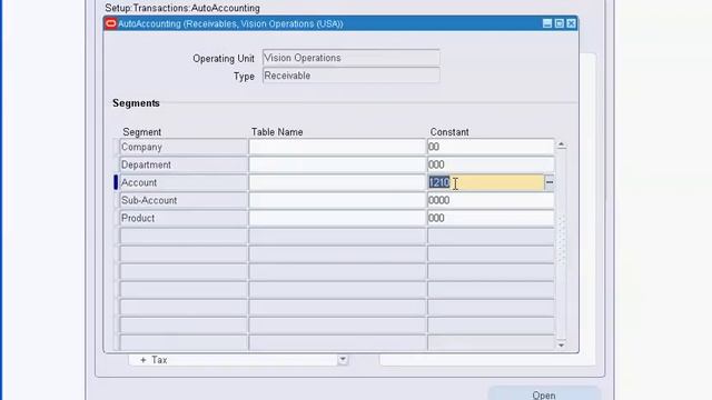 5- auto-accounting setup account receivable Oracle FI смотреть онлайн