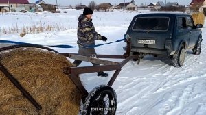 перевозка рулонов сена