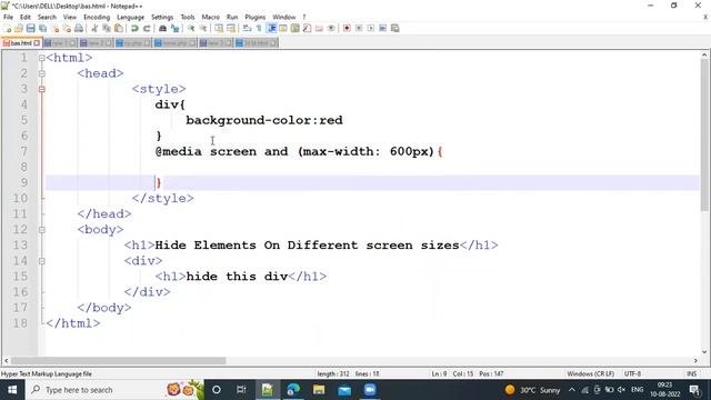 Hide Elements on Different Screen Sizes Using Media Query in CSS смотреть онлайн