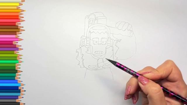 Как нарисовать Фрэнка из Бравл Старс | How to draw Frank from Brawl Stars смотреть онлайн