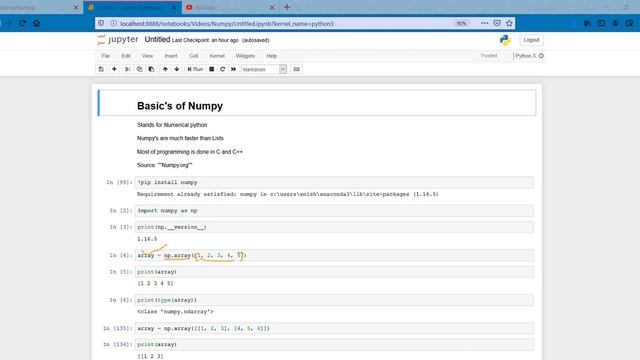 Basics of Numpy ! How to create array and matrix ! смотреть онлайн