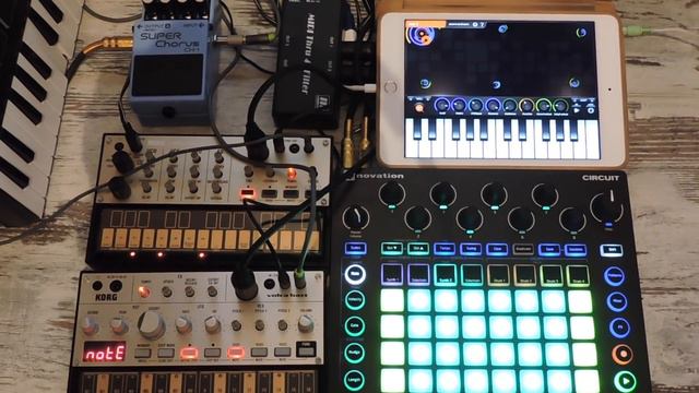 Novation Circuit Live Electronic Jam#2 #Korg Volca #iPad #Marcin Kamiński Music смотреть онлайн
