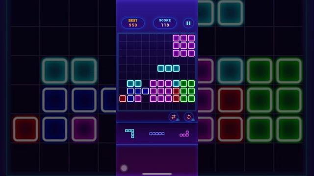Glow Block Puzzle?Glow Themed Classic Block Puzzle #26 - Gameplay Walkthrough (iOS, Android) смотреть онлайн