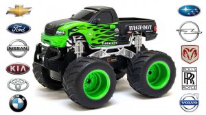 Машинки с большими колесами МОНСТЕР ТРАК. Учим марки разных автомобилей