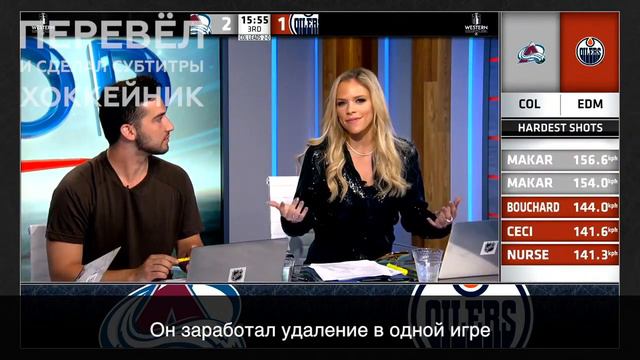 Ведущие в перерыве матча Колорадо-Эдмонтон говорят о Игоре Шестеркине смотреть онлайн