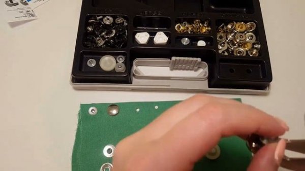 Набор для установки кнопок и люверсов Prym Vario Plus. Как установить кнопки Jersey 9,5 мм.