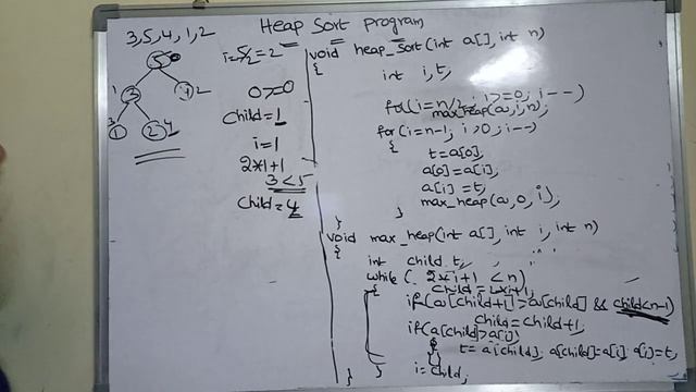 Heap Sort Program explanation with an example смотреть онлайн