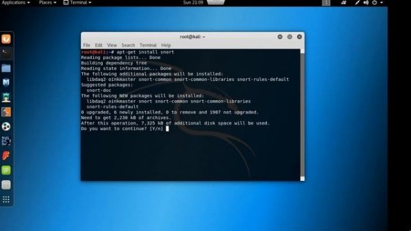 Installing Snort on Linux Kali 2018 (Three simple commands)