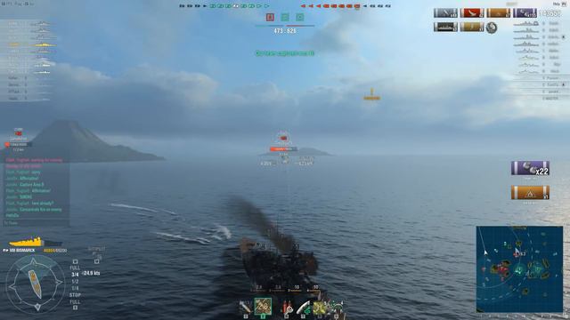 World of Warships: Bismarck, The Power Of Secondaries (348 Hits) смотреть онлайн