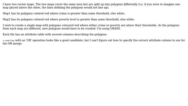 GIS: Merge two maps with OR operation in GRASS смотреть онлайн