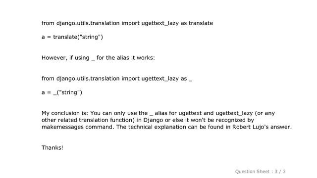 Django : ugettext and ugettext_lazy functions not recognized by makemessages in Python Django смотреть онлайн