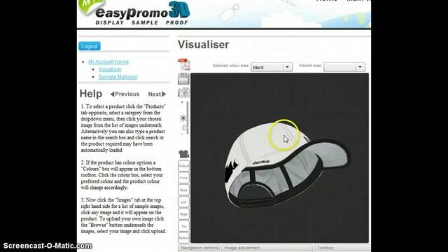 Custom Baseball Cap 3D Virtual Sample EasyPromo3D смотреть онлайн