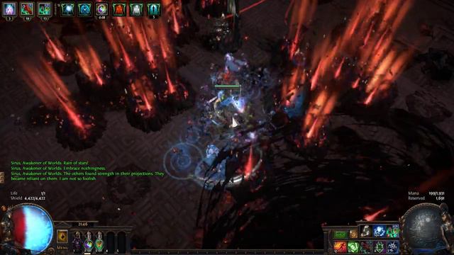 Path of Exile Skeleton mage necromancer 13 unit Uber sirus 3.22 смотреть онлайн
