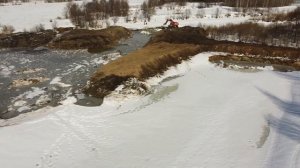 Очистка деревенского пруда или как мы утопили экскаватор: клубный пруд, 1 часть