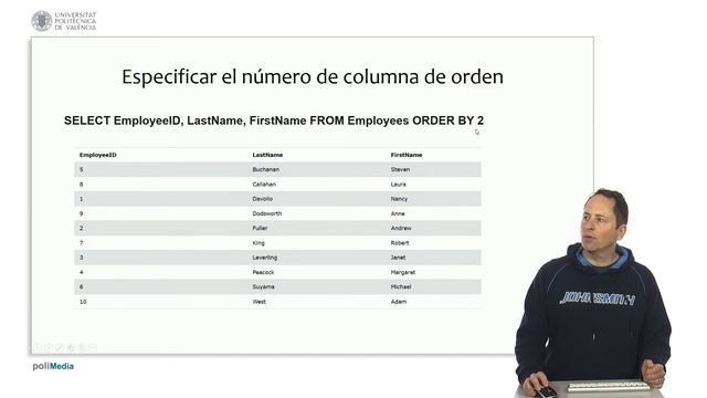 SQL. Ordener conjuntos de resultados con ORDER BY | 14/25 | UPV смотреть онлайн
