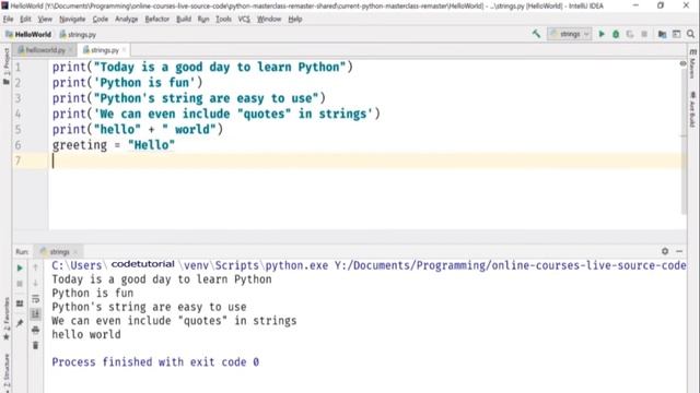 strings in python | python tutorial for beginners | Part 3 смотреть онлайн