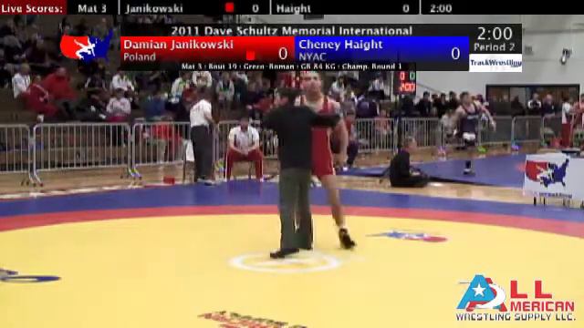 Schultz Greco 84kg Damian Janikowski (POL) vs. Cheney Haight (NYAC) смотреть онлайн