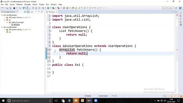 Covariant Return Types in java 5 || Method Overriding смотреть онлайн