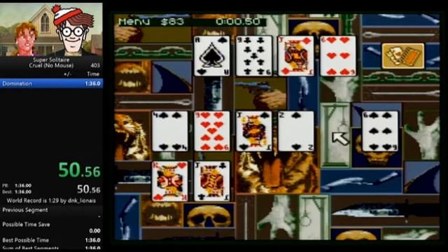 Super Solitaire (SNES) - Cruel in 1:28 (No Mouse) смотреть онлайн
