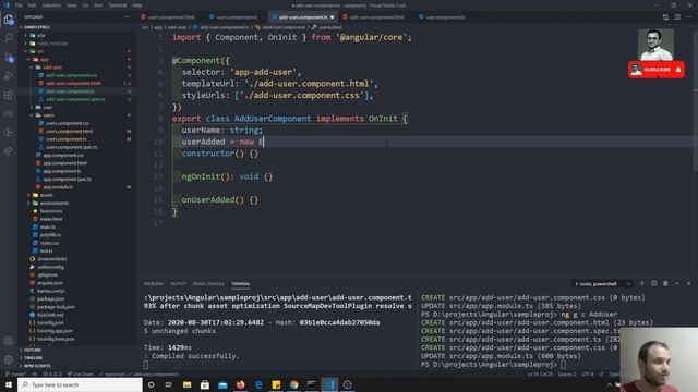 23. Send Data from Child to Parent Component. Binding to Custom Events using @Output in Angular. смотреть онлайн
