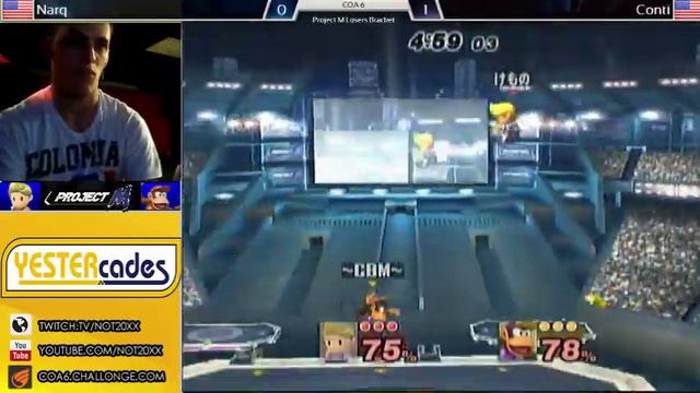 COA 6 Project M - FS Narq (Lucas) vs Conti (Diddy Kong) Losers Round 4 смотреть онлайн