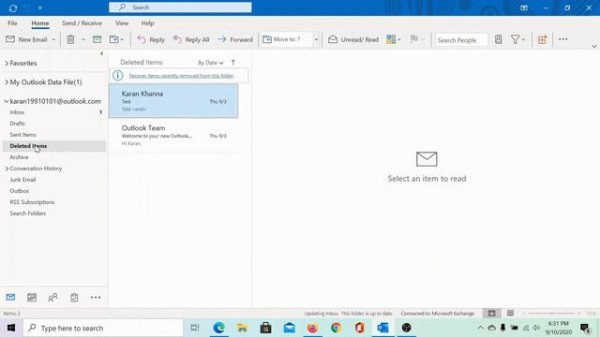 Outlook Error Code 17884, Unknown error has occurred in Outlook