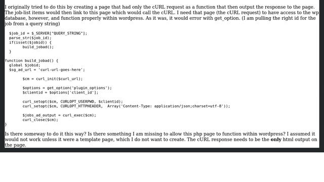 Wordpress: Build dynamic page from cURL (HTML page) response with plugin смотреть онлайн