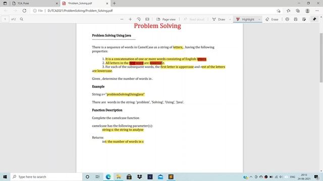 Problem Solving Using JAVA | Session 1 | Counting No. of Words from Camel Sequenced String. смотреть онлайн