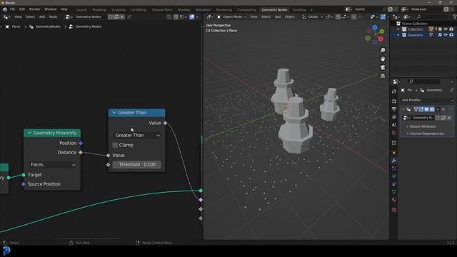 Blender: Spawn Object Onto Other Objects | Geo Nodes смотреть онлайн