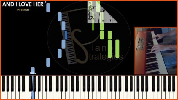 And I love her Beatles PIANO TUTORIAL