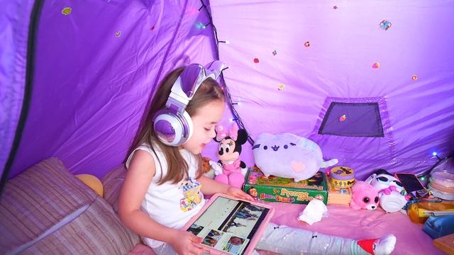 24 часа в палатке челлендж! Маша рассказывает страшные истории. смотреть онлайн