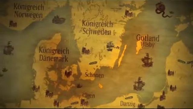 Map of the Hanseatic League / Danish Wars смотреть онлайн