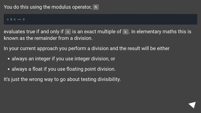 How do you check whether a number is divisible by another number? смотреть онлайн