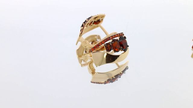 Золотые серьги с гранатом арт. кл2799а-2ск-к смотреть онлайн